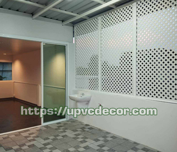 แผงระแนงบังตา uPVC